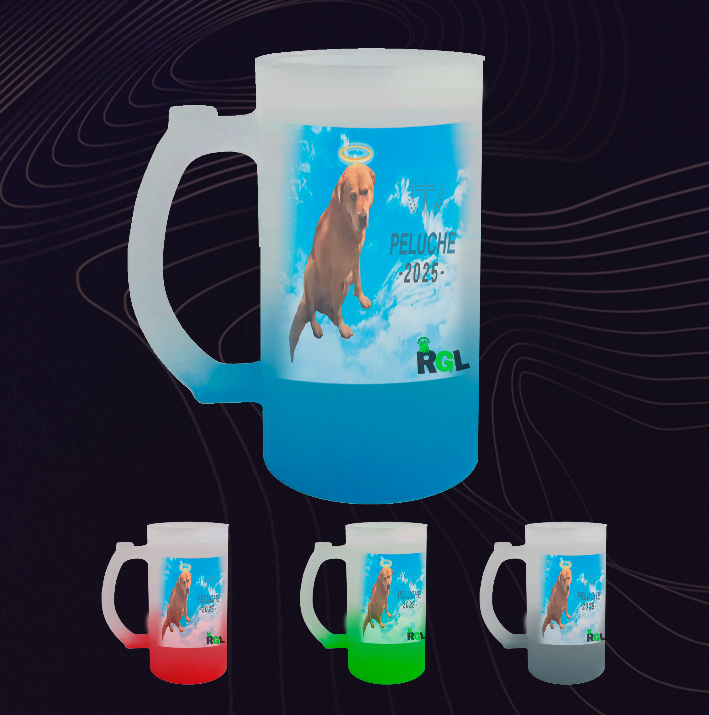 Tarro cervecero con diseño Oficial en memoria de Peluche Renegul